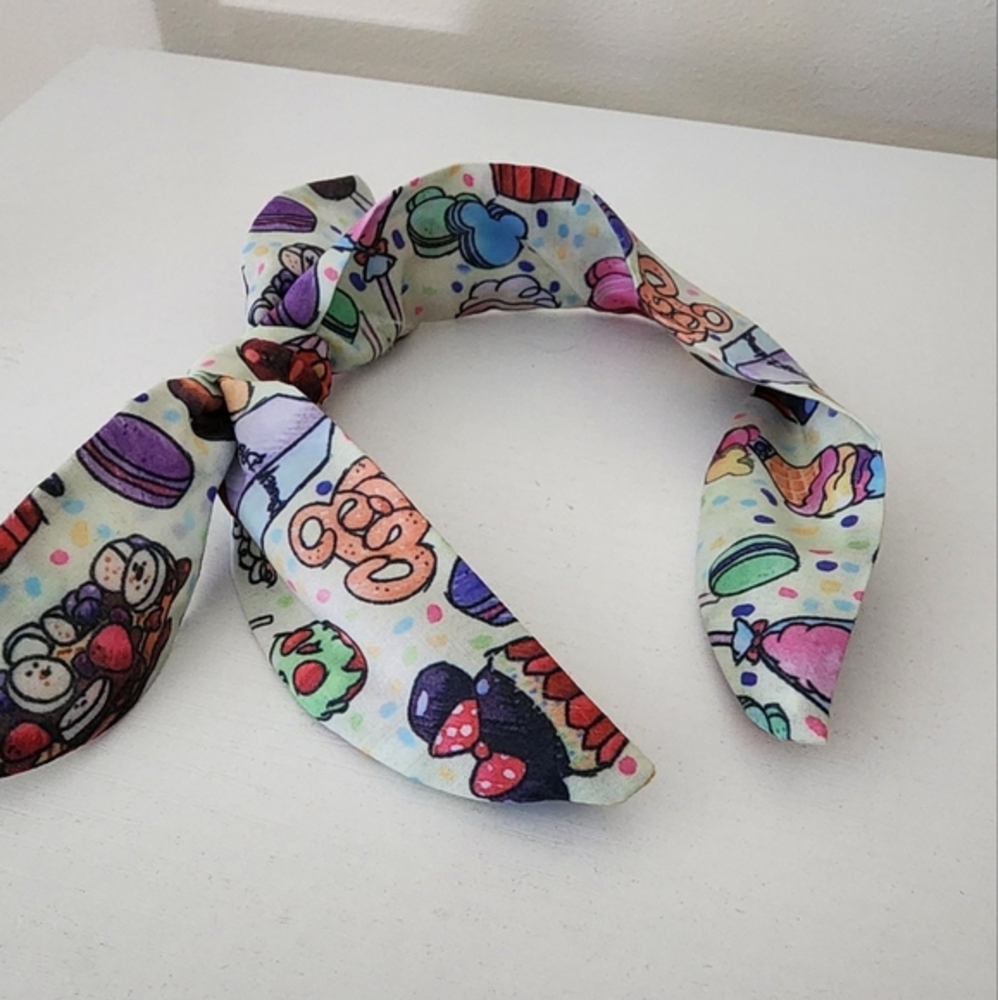 Custom Disney Snacks Bow Headband Adult‎ Comfortable Mickey Food Vacation